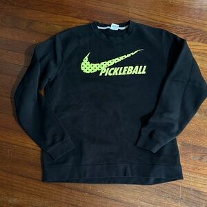 Nike Black and Green Pickleball Fleece Sweatshirt